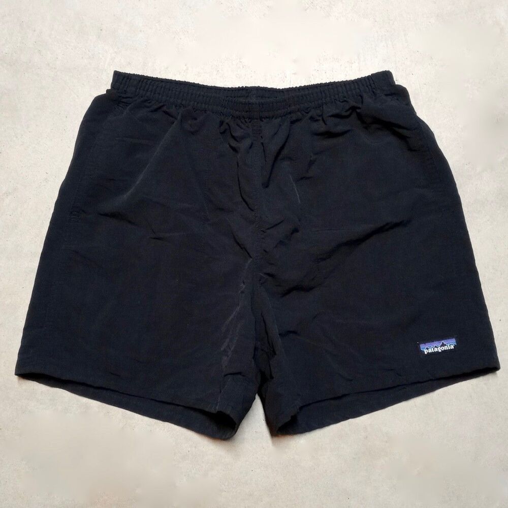 Patagonia Baggies Shorts Mens Medium Black 4" Inseam NetPlus Shells Swim Trunks